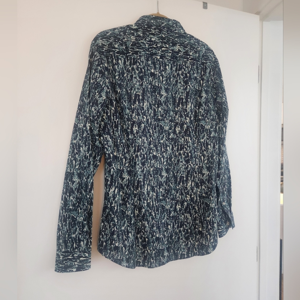 Men's Blue Patterned Jacket - image 2
